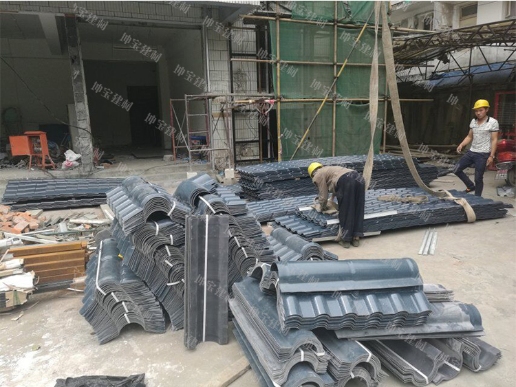 坤宝合成树脂瓦已经全部进场