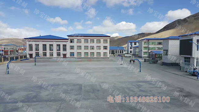 西藏山南错那县中学树脂瓦平改坡工程