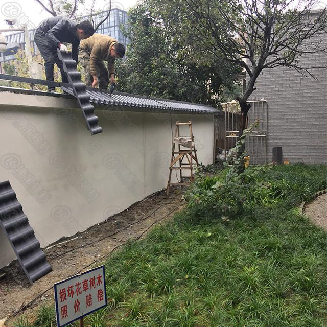 成都仿古墙头瓦效果图,彰显成都文化时代特色 成都***美文化墙仿古围墙一体瓦彰显成都文化时代特色